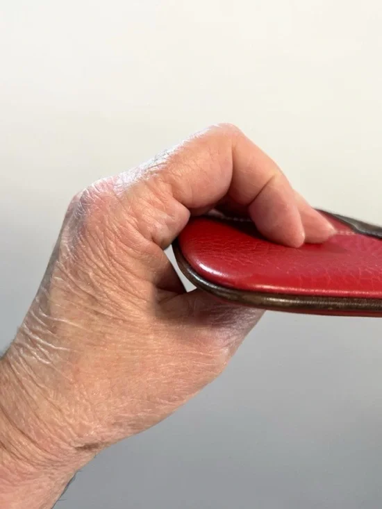 Dooney & Bourke Red Leather Wristlet Key & Card Holder - Picture 4 of 5